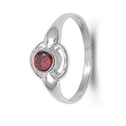 Usa Seller Round Baby Ring Sterling Silver 925 Best Price Child Jewelry Garnet