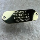 Custom Engraved Tags Personalized Name Plate Id Tags Name Plate Brass Small