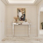 Mirrored Console Table Sofa Side Table For Entryway Hallway Silver Bedroom Desk