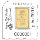 Pamp Suisse Lady Fortuna 1 Gram  9999 Gold Bar In Assay   Premium Swiss Gold