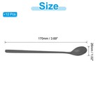 Long Handle Iced Tea Spoon  12 Pcs 7  Stainless Steel Long Coffee Spoons  Black