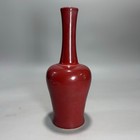 Nice Chinese Antique Hand Ming Dynasty Offering Red Porcelain Zun Vase