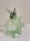 Hummingbird   Rose Hand Blown Art Glass Figurine Sculpture