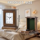Brown Antique Tabletop Clock With Safe Hidden Storage Space Living Room Decor