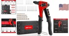 Upgraded Manual Rivet Gun Kit  200 Rivets  4 Interchangeable Heads For Easy Use