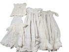 Lot Of 5 Baptism Communion Christening Dress Slip Long Handmade Infant Antique