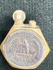 Vintage Petrol Lighter Trench Art Lighter Usa American Quarter Coin