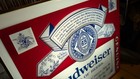Vintage Budweiser Light Sign     King Of Beers    Double Sided Nos Cool        