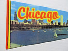 Chicago Pennant From 1981  showing Waterfront Skyline   Measures 23      2282 