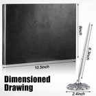 Leather Guest Book And Pen Stand Set  10 5  X 8  Embossed Guests Sign In Book   