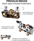 Commercial 4  Wall Mount Restaurant Faucet - 10  Swivel Reach Spout Brass