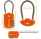 2 Pack Tsa Approved Travel Combination Cable Luggage Locks For Suitcases  Bac   