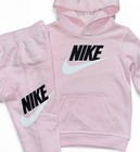  new  Nike Pink Logo Hoodie And Joggers Set Girls Size 4