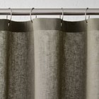 72 x72  Linen Shower Curtain Gray - Casaluna