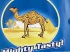 Vintage Camel Lights Mighty Tasty Poster Store Display Sign Blue Tobacco Ad