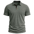 Men s Lapel Collar Polo Shirt Short Sleeve Casual Slim Fit T-shirt