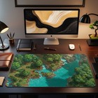 Mtg Playmat   Retro Pixel Simic Themed Playmat   Unofficial Mtg Playmat