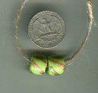 African Trade Beads Vintage Antique Venetian Glass Rare Aventurine Green Fancy