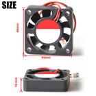 4pcs Dc12v Cooling Computer Fans 4010 3d Printer Sleeve Bearing Brushless 2pin