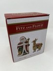 Fitz   Floyd Santa father Christmas Bag Of Gifts Salt   Pepper Shakers  Nib