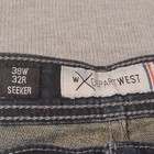 Departwest Men s Straight Dark Blue Denim Jeans Stretch 5-pocket Design