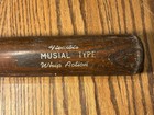 Vintage Stan Musial 1950 s Adirondack Wood Baseball Bat 35  Gold Model 232 Whip