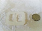 Vintage White Lucite Plastic Slide Buckle 1 1 4 X 1 1 2 In 
