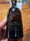 Antique Missouri Cider Blob Top Bottle Green   Clark Amber Colored 1870s Nice