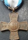    10756    German Pre Ww1 Bavarian Commemorative Military Cross For 1813 1814 1815