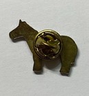 Vintage Zebra Enamel Metal Lapel Pin African Equine