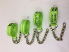 8 Pt Kit 18  Hi-viz Diamond Weave Rollback   Flatbed Car Tiedowns W  Chain Tails