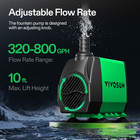 Submersible Pump 800gph 3000l h 24w Pond Aquarium Statuary