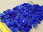 Damage Genuine Beach Sea Glass Surf Tumbled Cobalt Blue Small Mosaic Craft V09