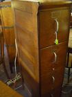 Antique Oak File Cabinet Globe 1900 s 4 Drawer Standard Size Refinished Restored