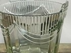 Vintage Glass Ice Bucket Rippled And Drape Design