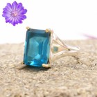 Blue Topaz Gemstone 925 Sterling Silver Ring Handmade Jewelry Ring For Gift