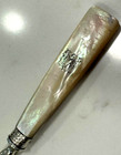 Sterling Silver Cheese Scoop 1827 Mother Of Pearl Handle Birmingham E Thomason