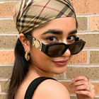 Vintage Polygon Sunglasses Woman Fashion Brand Small Frame Sun Glasses Female Pe