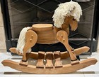 Wooden Small medium Rocking Horse Pony Solid Oak Kids Toy Amish Style Handmade 