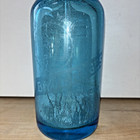 Cobalt Blue L  d  Beverages New York Seltzer Bottle Glass 26oz Vintage 