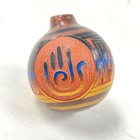 Hand Carved Wood Vase Southwest Style Signed Mitchell Blackham