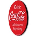 Coca-cola Embossed Magnet  2 5  Round 