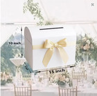 White Cardboard Money Box Jewelry Gift Card Holder Wedding Birthday Party