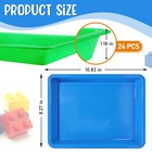24 Pack Plastic Art Craft Trays  Multicolor Activity Sensory Sand Puzzle Sort   