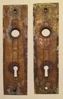 Antique Door Hardware Plates  cast Brass   With Geometric And Floral Motifs