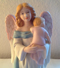 Vintage  homco Home Interiors Guardian Angel With Baby Porcelain Figurine  1434  