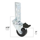 4pc - 3  Storage Rack Caster Wheels  adapts To Boltless Self Locking Shelving 