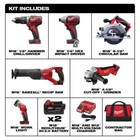Milwaukee Power Tool Combo Kit 6tool 18v Li-ion Cordless charger blades tool Bag