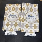 Corona Premier Beer Slim Can Bottle Insulator Pair Lot 2 Koozie Coozie New Golf