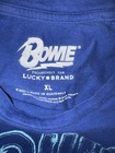 Lucky Brand David Bowie Blue Graphic T-shirt Xl Rock   Pop Music Reproduction